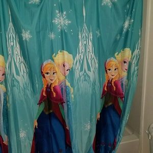 Frozen shower curtain